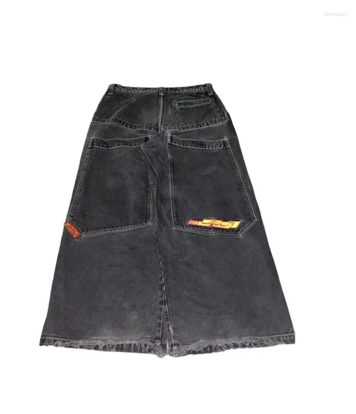 Jeans da donna Vintage Estetico Moda Gotica Stampa Streetwear Baggy Donna Hip Hop Y2K Fidanzato a vita alta per