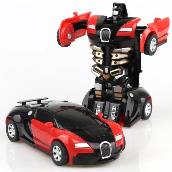 ElectricRC Car Mini 2 в 1 Автомобильные игрушки Деформация автомобиля с одним ключом Автоматическая трансформация Модель робота Модель автомобиля Литья под давлением Игрушка для мальчиков Подарки Детские игрушки 231218