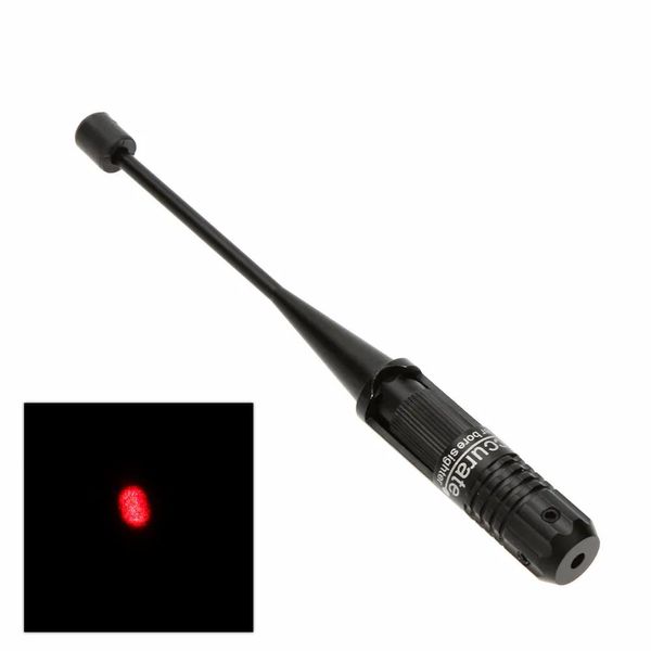 Iscas 4 adaptadores ajustáveis, 0,22 0,50 rifles de calibre Red Dot Laser Bore Sighter Boresighter Kit de colimador com caixa de transporte