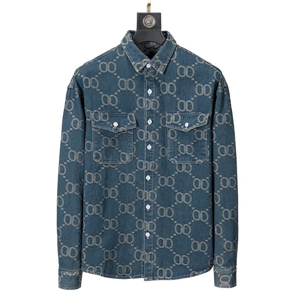 Primavera outono denim camisa nova jaqueta masculina estrela mesmo estilo casaco roupas de luxo clássico de alta qualidade masculino casual casaco superior outwear roupas femininas M-3XL