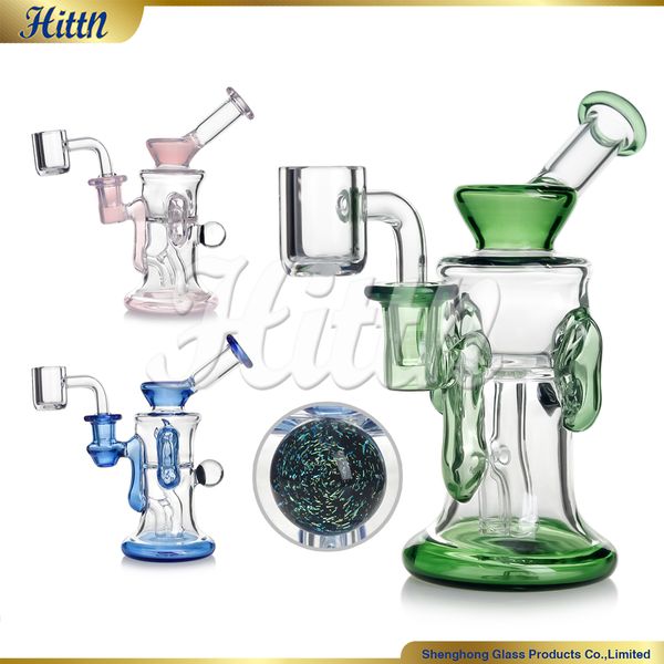 Hittn Recycler Bong DAB Rig Guggler Glass Glass Bong Water Pide