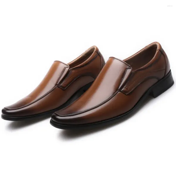 Sapatos de vestido formal mocassins homem couro genuíno preto deslizamento em conforto homens casamento negócios vintage oxford