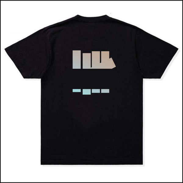 24ss Indefeated Мужская футболка с короткими рукавами и круглым вырезом Invincible Five Bar Светоотражающий лазер Базовый модный бренд Топ из чистого хлопка