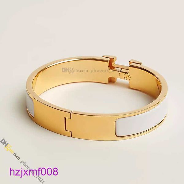 5v7k Charm-Armbänder, Designer-Armband, Schmuck für Damen, klassischer Emaille-Armreif aus Titanstahl, vergoldet, nie verblassend, antiallergisch, Gold St