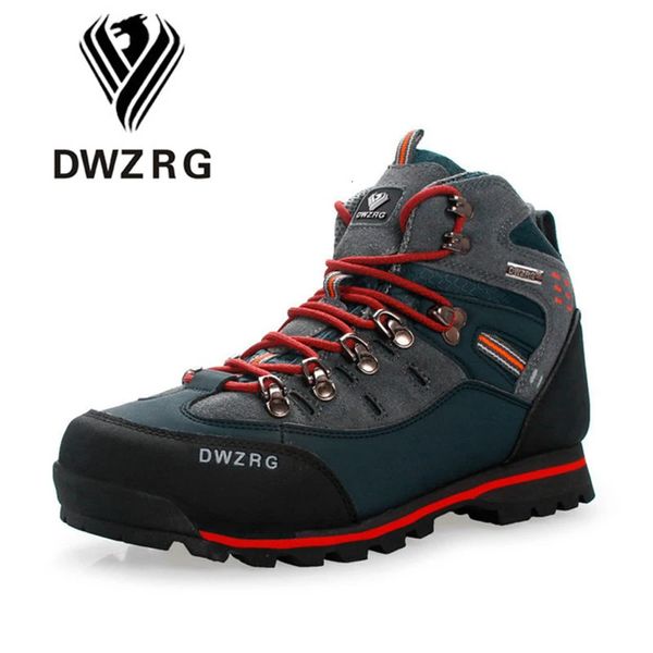 Abito GAI DWZRG Trekking in pelle impermeabile arrampicata pesca scarpe da esterno uomo stivali invernali alti 231218