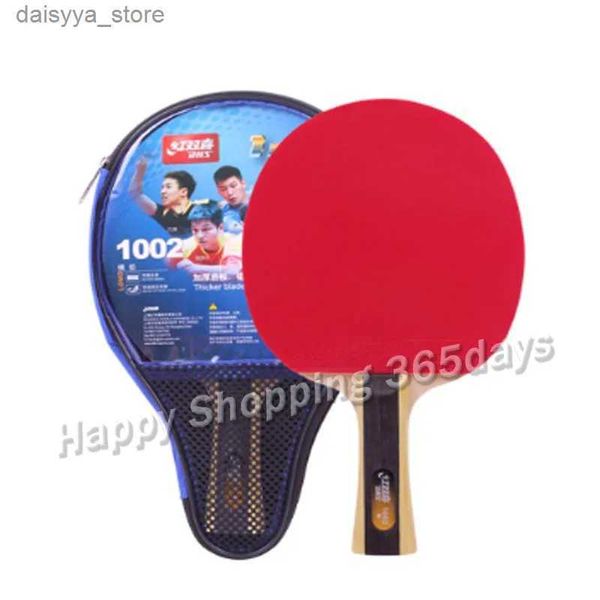 Racchette da ping pong nuova versione originale Racchetta da ping pong DHS (1002 1006) con gomma (pips-in) + custodia 1-Star Set Ping Pong BatL23118