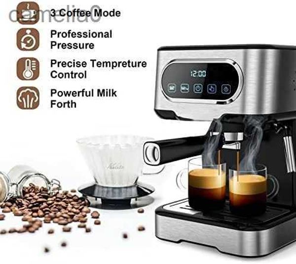 Macchina per il caffè Macchina per caffè espresso da 20 bar Macchina per caffè con montalatte Lancia vapore Serbatoio acqua rimovibile da 1,5 litri per cappuccino e latteL231219