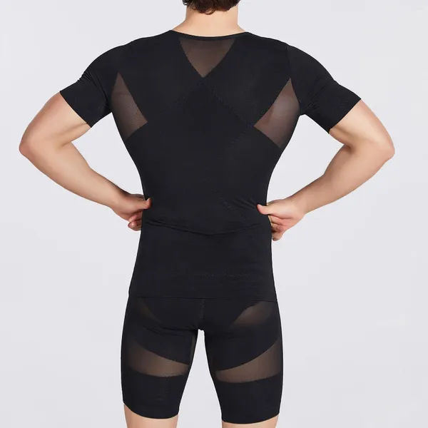 Intimo modellante da donna Corsetto da uomo oversize modellante per il corpo Intimo a maniche corte per petto stretto da uomo