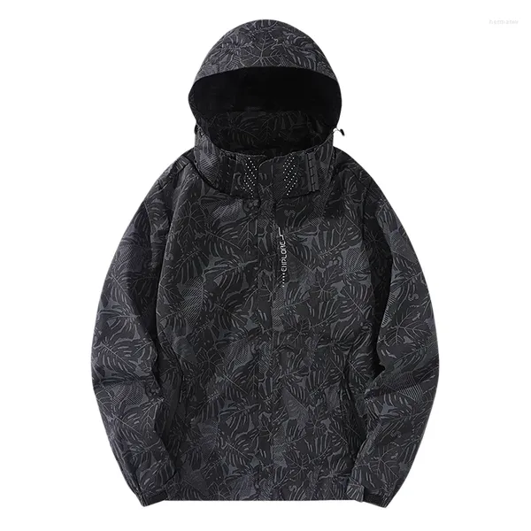 Jaquetas masculinas 2023 primavera mens leve impermeável jaqueta de chuva capa de chuva para caminhadas viagens com capuz removível windbreaker chaquetas