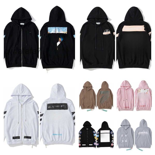 Pull White Hoodie Jacke Herren Offwhite Hoody Clothe Top Coat Varsity Jumper Pullover Frau Langarm Offwhites Jackekfnr IG0F