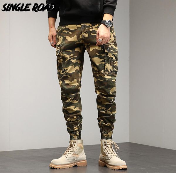 Calça de carga masculina Techwear Camo Baggy Moda Militar Joggers Male calças de rua casual para 2204222495363