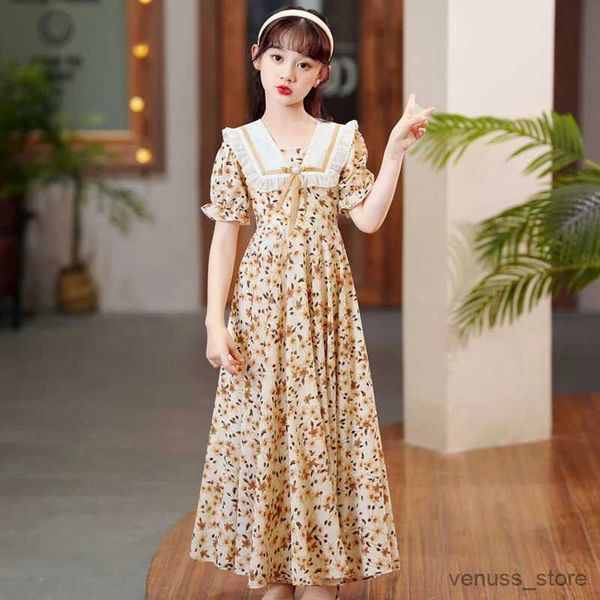 Abiti da ragazza Abito floreale estivo elegante lolita bambina ragazza casual maxi vestito per bambini abiti per adolescenti 14 anni 15 anni da prevapesse principessa