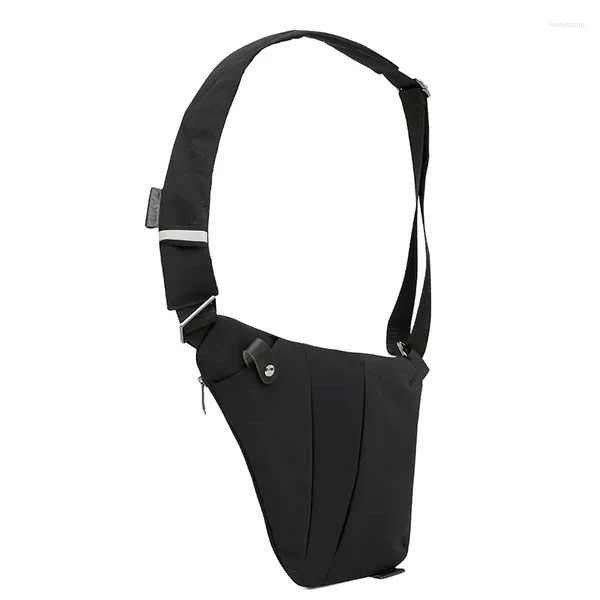 Sacos de armazenamento Anti-roubo Slim Sling Bag Multi-Purpose Cross Body Ombro Pack para Homens Mulheres Viagem ao Ar Livre (Preto)