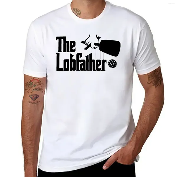 Canotte da uomo The Pickleball Lobfather - Una divertente grafica in bianco e nero ispirata al classico lobbing dei film su t-shirt