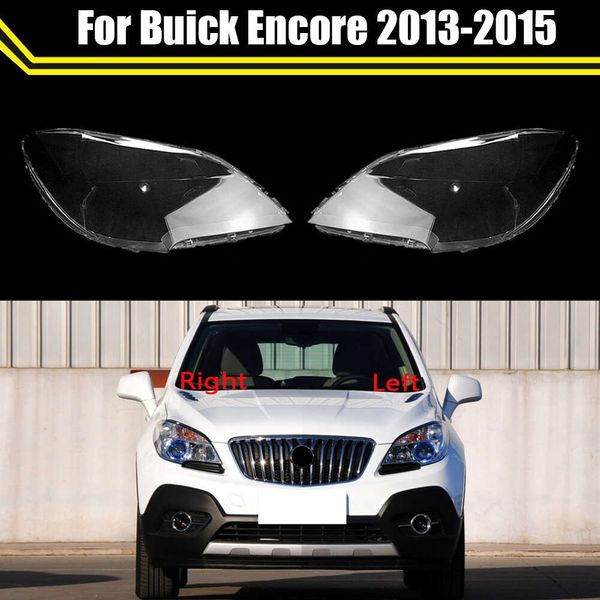 Casa de lentes de lentes de lasco dianteiro de carro Caixa de vidro da capa do farol Auto transparente Caps de lâmpada de alojamento leve para Buick Encore 2013-2015