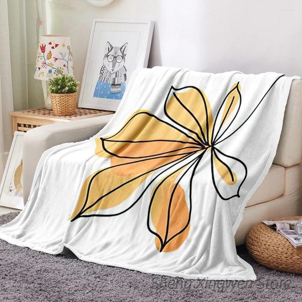 Coperte castagne autunnali coperte peluche calda accogliente colorato acero geometrico decorazione letto in legno con foglie di flanella per divani