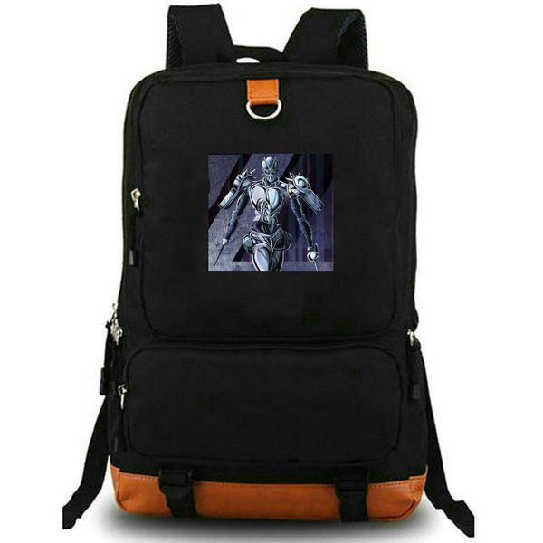 Silberner Chariot-Rucksack, Jojo Bizarre Adventure-Tagesrucksack, Jan Pierre Polnareff-Schultasche, bedruckter Rucksack, Freizeit-Schultasche, Laptop-Tagesrucksack