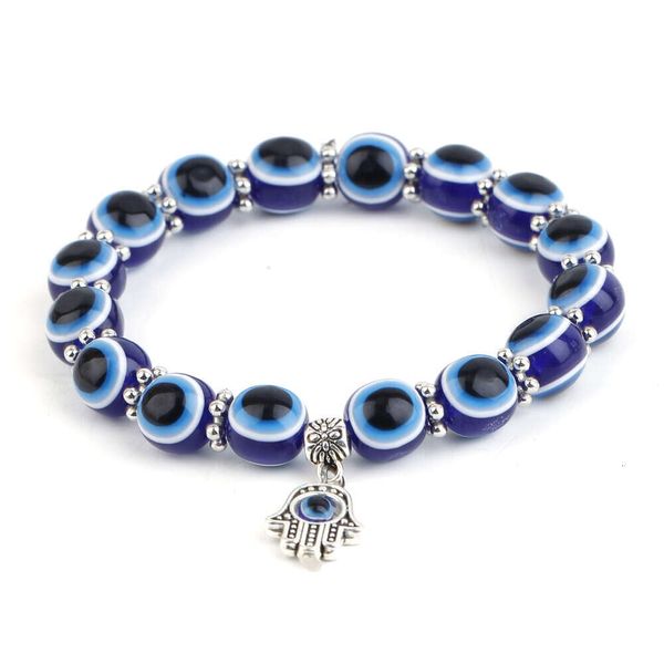 Großhandel Evil Bead Turkey Blue Eye Fatima Handarmband für Damenschmuck