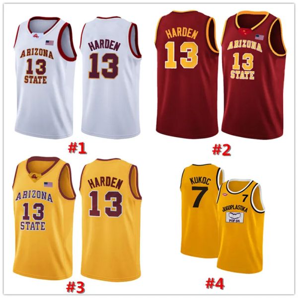 Джеймс 13 Харден Тони 7 Kukoc College Basketball Jersey Arizona State Jugoplastika Split Pop Moive Cam 2 Reddish Carmelo 15 Энтони JA 12 Mor