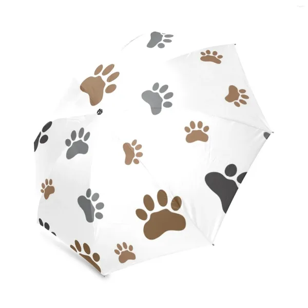 Guarda-chuvas Pitbull Animal Dog Tri Fold Guarda-chuva Sol Chuva Dobrável 37,4 polegadas Proteção Viagem para Mulheres Crianças