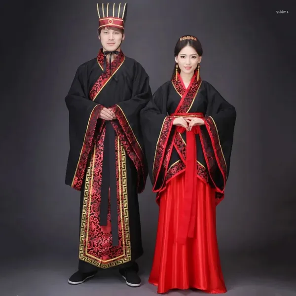 Bühnenkleidung 2023 Altes chinesisches Cosplay Hanfu-Kostüm für Männer und Frauen Erwachsene Halloween-Kostüme Paare