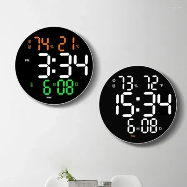 Настенные часы, цифровые электронные часы, вечный календарь, гостиная, простое украшение, светодиодные, ослепительные, умные, подвесные