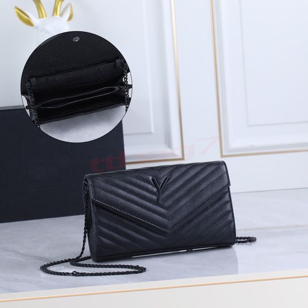 10a famosos designer de marca Cassandre Bag Women Style ombro Bag de ombro de alta qualidade Caviar carteira de luxo Moda de crossbody saco de crossbody