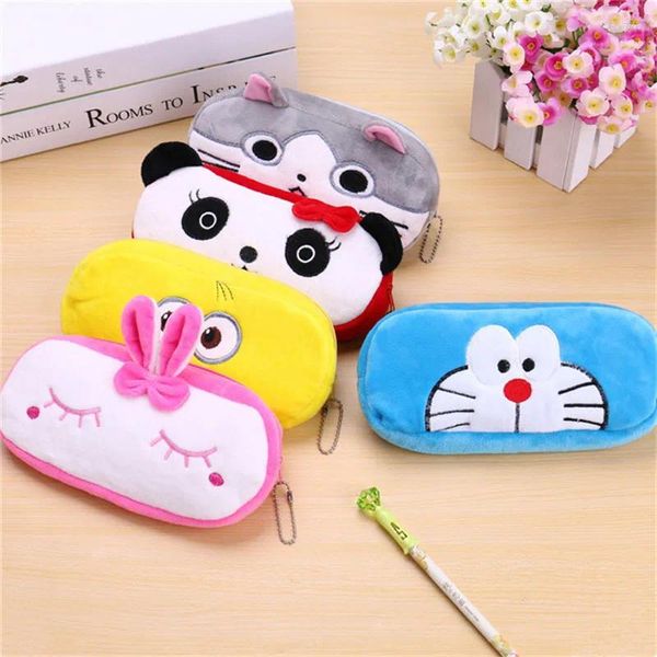 Mode Cartoon Samt Stift Tasche Kind Bleistift Fall Geldbörse Schule Bürobedarf Schreibwaren Pencilcase Mädchen Kosmetik Handtasche Brieftasche