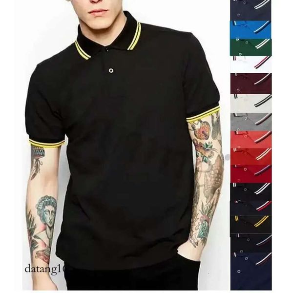 Camisa polo inglaterra algodão manga curta novo chegou verão tênis algodão polos branco preto S-3Xl