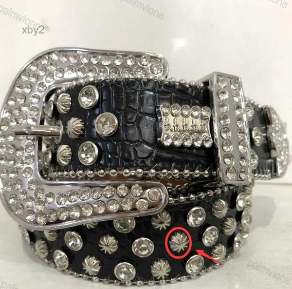 Kemerler Tasarımcı BB Simon Kemer BB Kemer Rhinestone Adamlar İçin Batı Deri Kemeri Erkekler İçin Vintage Bling Bel Kemerleri Pantolon için Kot Di HPK0