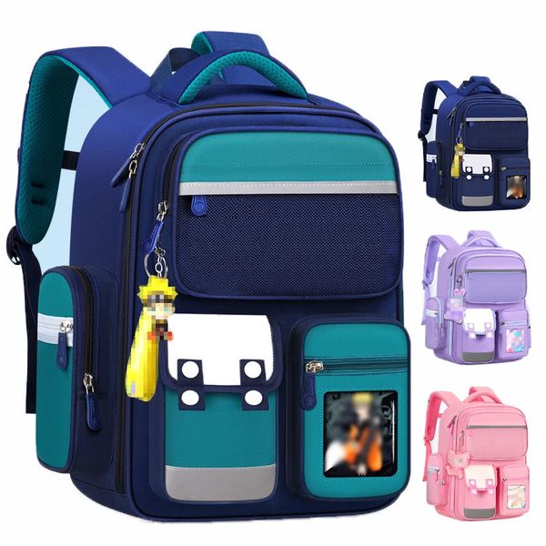 Sacos escolares Ergonômico Elementar Crianças Schoolbag Meninos Meninas Lighten Spine Proteção Mochila para Crianças Idade 6 ~ 13 Aluno Mochila Escolar 231219