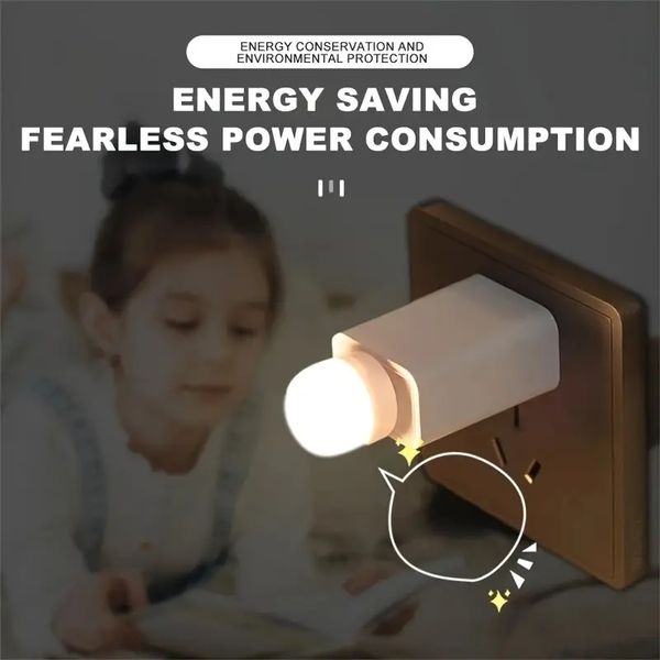 1pc sem fio led night light com tomada usb carregamento de energia móvel pequeno livro redondo lâmpada proteção para os olhos livro leitura luz do quarto