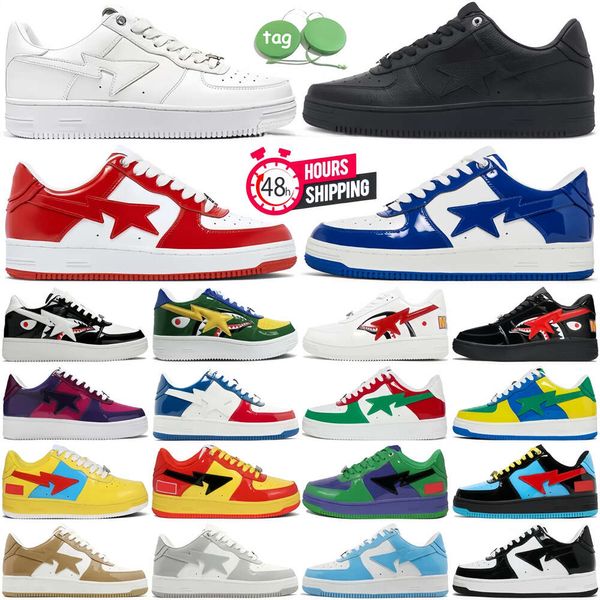 Espredas de designer tênis de ginástica para homens Low top preto preto branco azul laranja camufla