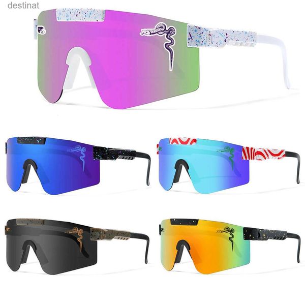 Óculos de sol masculino feminino esportes óculos ciclismo óculos de sol ao ar livre pernas duplas bicicleta vista ampla mtb óculos à prova de vento uv400l231219