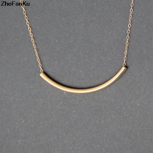 Frauen kleine Halskette Street Beat die einfache Goldkette Halskette Schmuck zierlich weiblich293S
