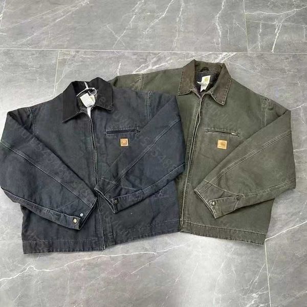 Erkek ceket ceket moda markası carhart j97 carhatjackets ceketler eski amerikan yıkanmış detroit ceketler iş temizliği temizlik tuval retro ceket wuvp
