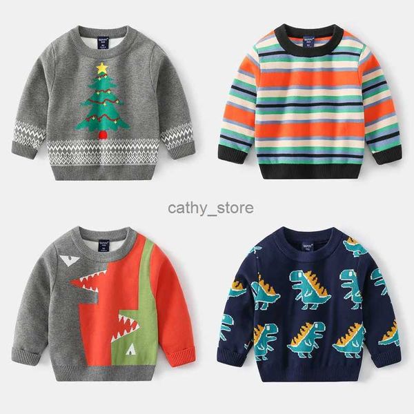 Pullover 2-8T Maglione del fumetto per le ragazze dei ragazzi Bambino Bambino Vestiti del bambino Autunno Inverno Caldo pullover in maglia Top Animali Stampa MaglieriaL231215