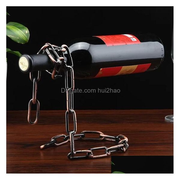 Baldes de gelo e refrigeradores suporte de garrafa de vinho tinto criativo suspensão corda quadro de suporte para 3cm ornamentos de decoração de casa drop d hw7a