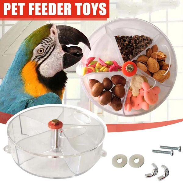 Altre forniture per uccelli Ruota Pet Pappagallo Giocattoli Ruote Morso Uccelli da masticare Foraggiamento Scatola di cibo Gabbia Alimentatore Speelgoed Accessori Divisi