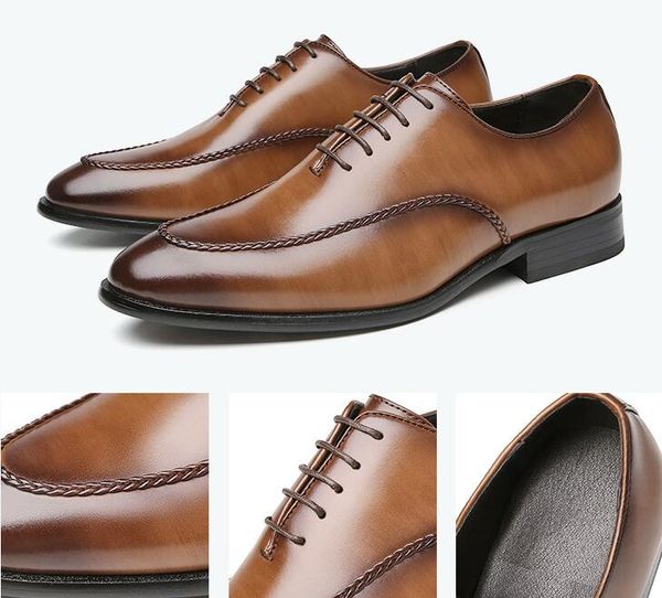 Scarpe da uomo in vera pelle Moda uomo comode da lavoro quotidiane Casual formali stringate da uomo calzature eleganti scarpe Chaussure Homme