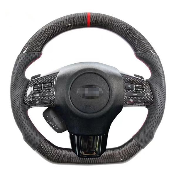 Volante per auto in fibra di carbonio compatibile con accessori automobilistici Subaru STI