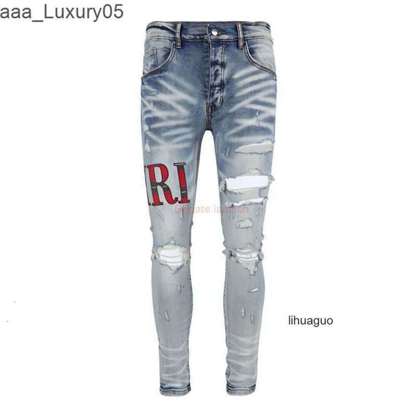 Denim amirlies am amis imiri amiiri AM Designer Clothing es Jeans amari Pantaloni es Store Trend Brand Jeans Uomo Distressed Ripped amirl Skinny Motocycle Biker Rock F0T0