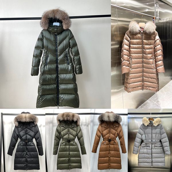 Monclair Jacke, Down Jacke, Damen Winter Wärme Parkas Mode -Kapuze -Top, klassischer Designer Windbreaker Puff echter Waschbär