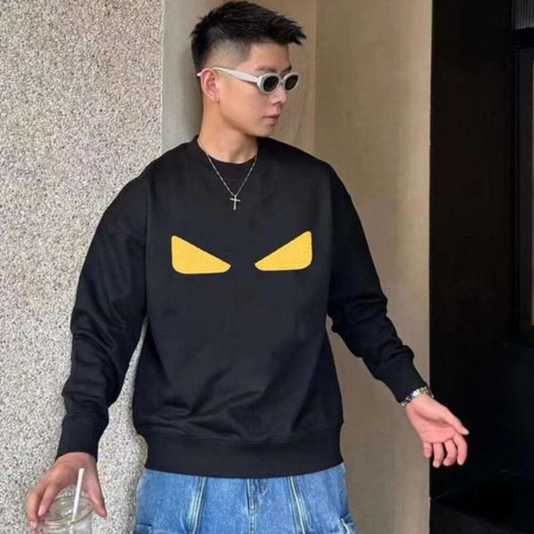 23SS Herren Kapuzenpullover Designerpullover Herren Damenmode Tide Yellow Eyes Logo Sweatshirt lässig lose Baumwolle Rundhalspullover Hemd mit Unterteil