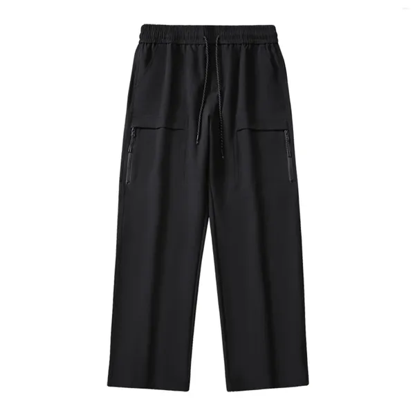 Pantaloni da uomo Pantaloni casual da uomo cargo tinta unita comfort gamba dritta tasca rilassata pantaloni larghi per abbigliamento