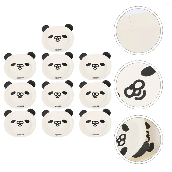 Louça descartável 24 pcs paletes de papel placas de bolo de casamento casa panda forma versátil bebê desenhos animados