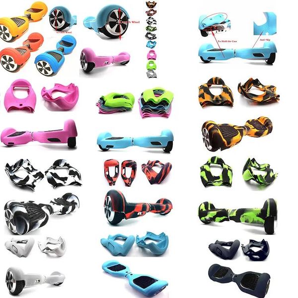 Accessori Custodia protettiva in silicone per scooter elettrico Hoverboard da 6,5 pollici Scooter autobilanciante 2 ruote Custodia in silicone per pelle 19 colori P