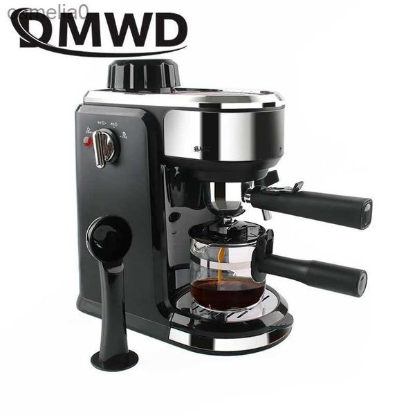 Kaffeemaschinen Italienische Druckdampfkaffeemaschine 5 Bar Automatische Pumpe Espresso Cappuccino Blasenmaschine Milchschaumaufschäumer Latte Mokkakanne EUL231219
