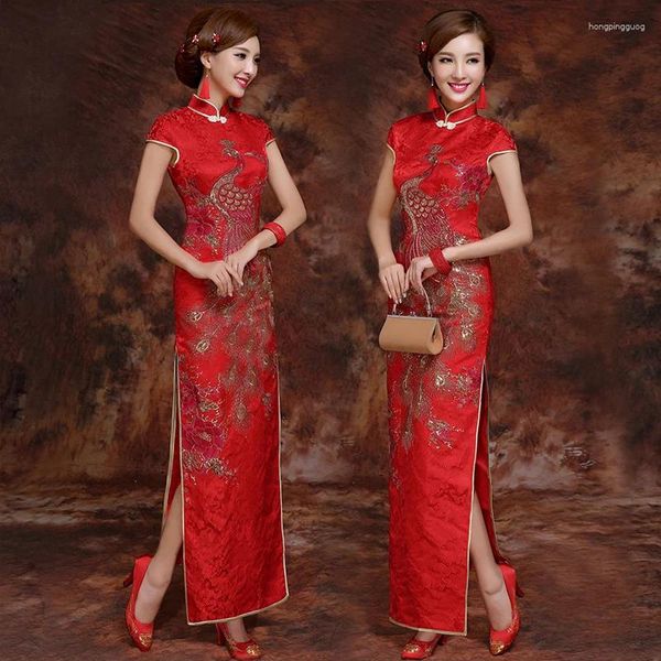 Vestidos de festa 2023 cheongsam vestido oriental tradicional estilo chinês mulheres elegante qipao sexy longo robe vestido tamanho S-XXL