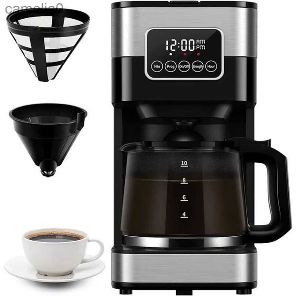 Kaffeemaschinen SHARDOR Tropfkaffeemaschine Programmierbare 10-Tassen-Kaffeemaschine mit Touchscreen-Kaffeekanne mit Timer und automatischer AbschaltungL231219